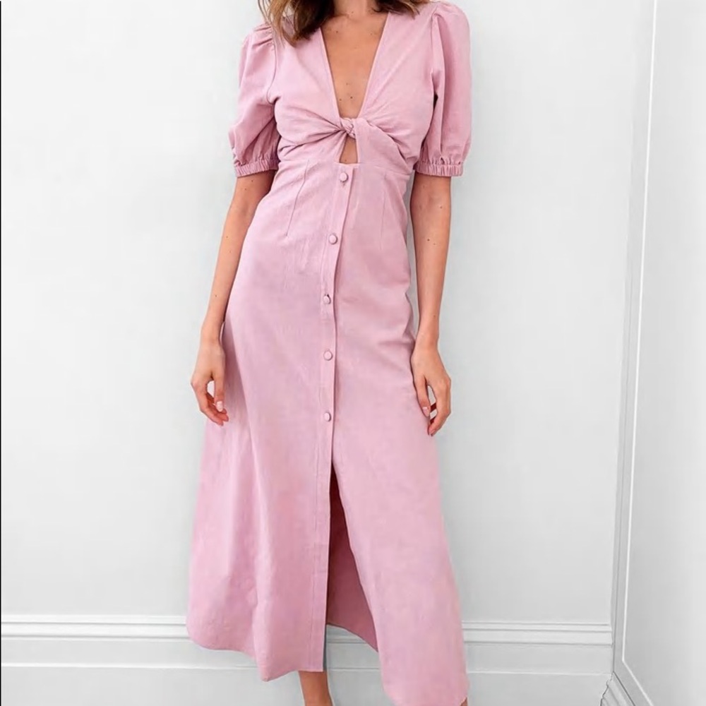 Nasty Gal Cut Out V Neck Maxi Dress